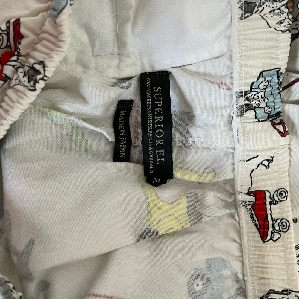 SOLD FRENCH BULLDOG sz S Bermuda Shorts Superior EL Japan Drawstring Elastic - Picture 3 of 5